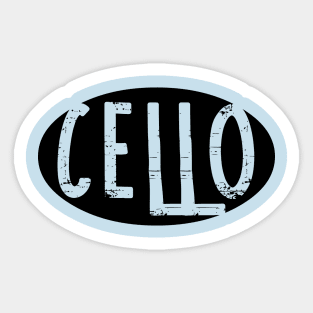 Cello Oval Rough Text Sticker